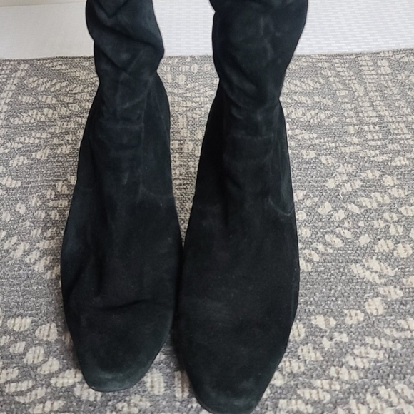 White Mountain velvety black heeled boots - Picture 4 of 7